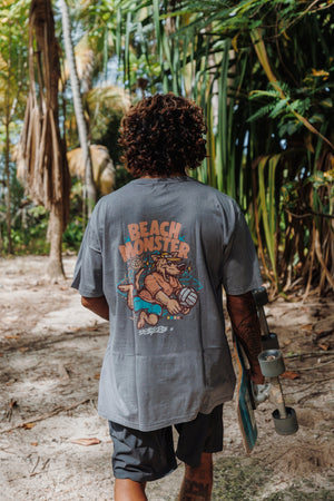Beach Monster Tee – Gray