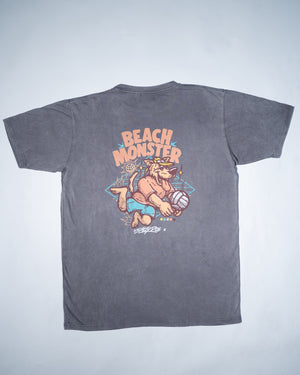 Remera Manga Corta Beach Monster Gris