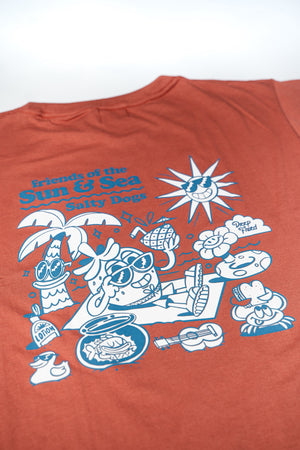 Remera Manga Corta Friends Of The Sun Naranja