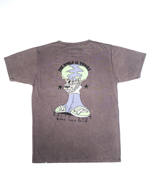 Remera Manga Corta The World Is Yours Gris