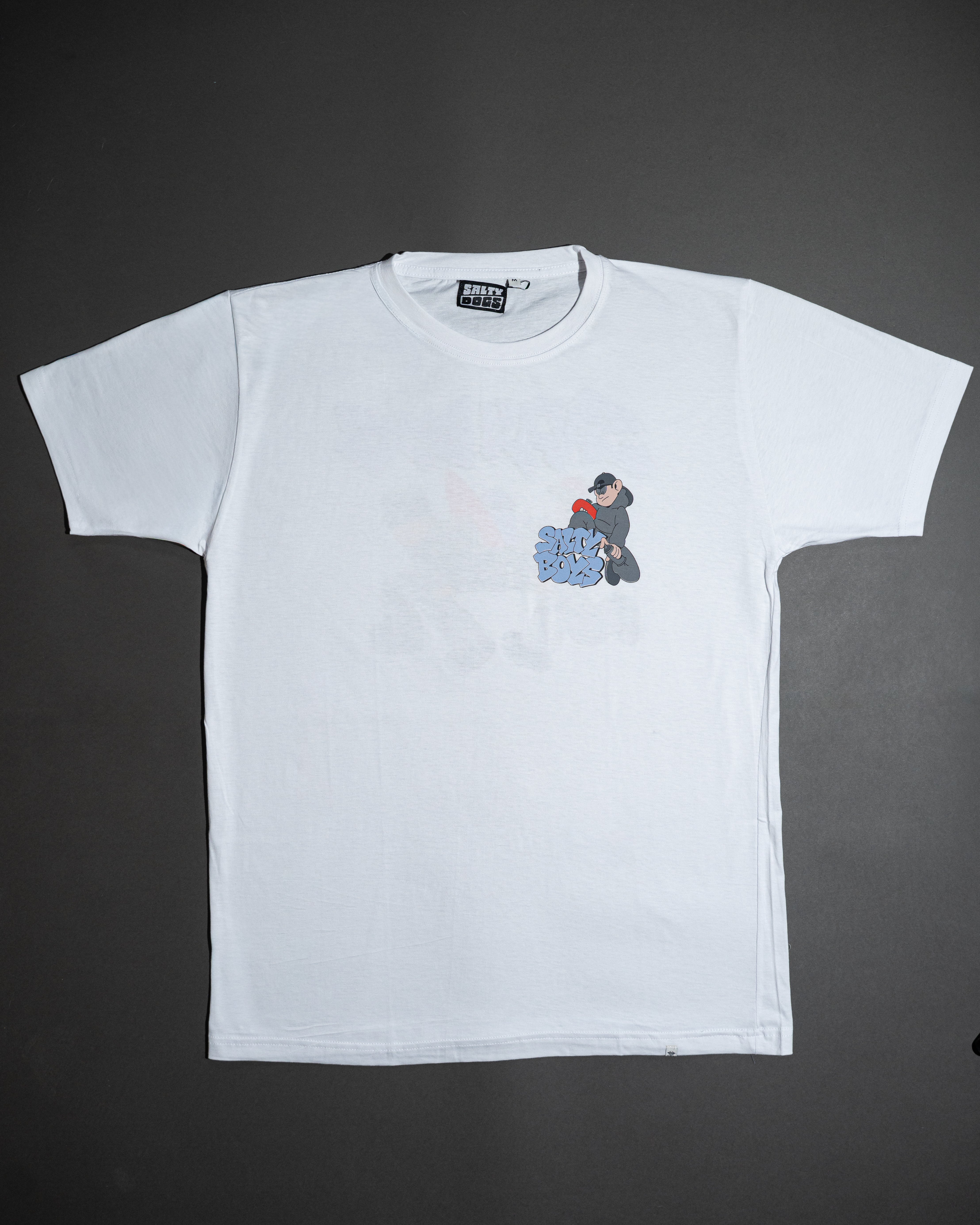 Remera Salty Boys – Manga Corta Blanca