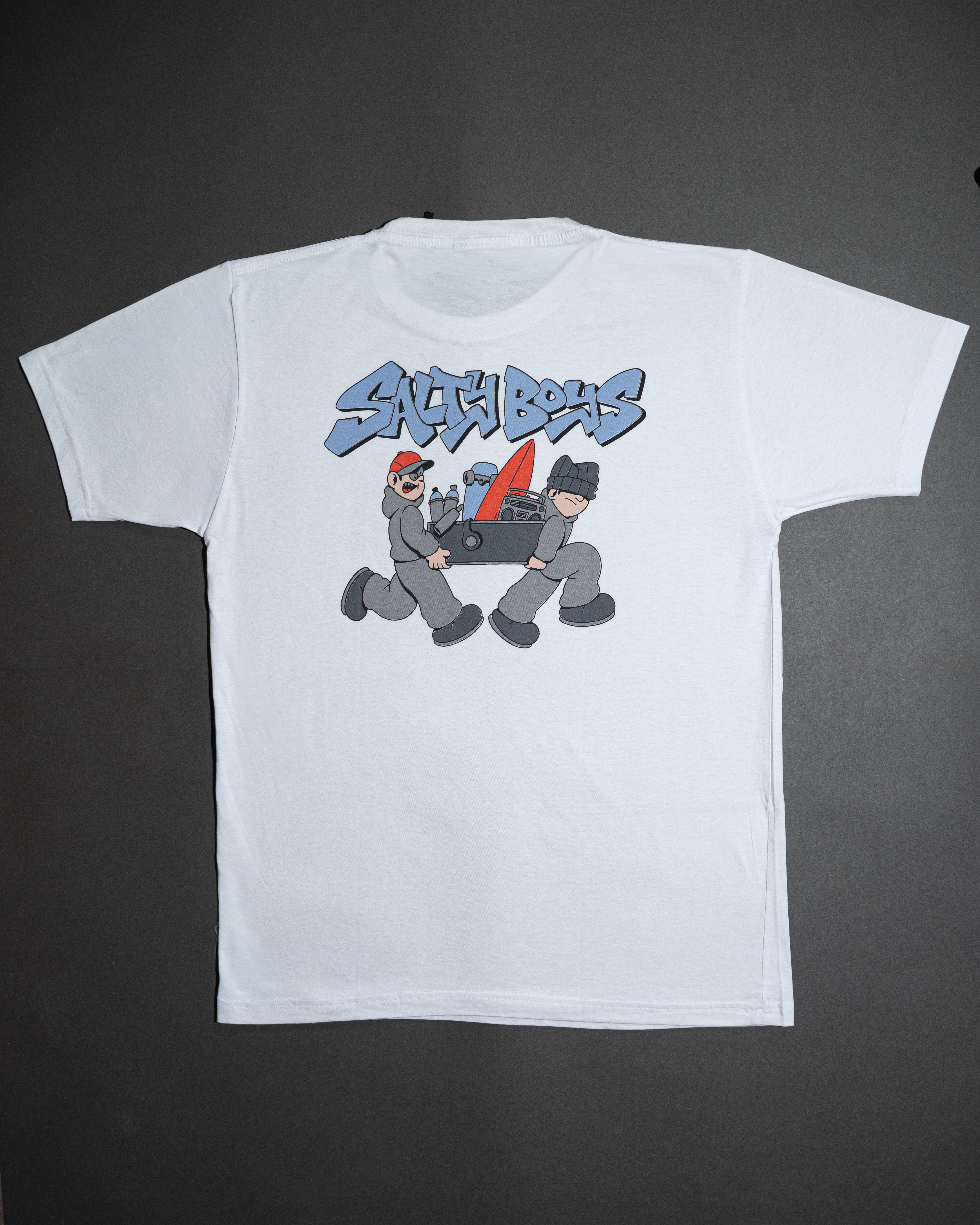 Remera Salty Boys – Manga Corta Blanca