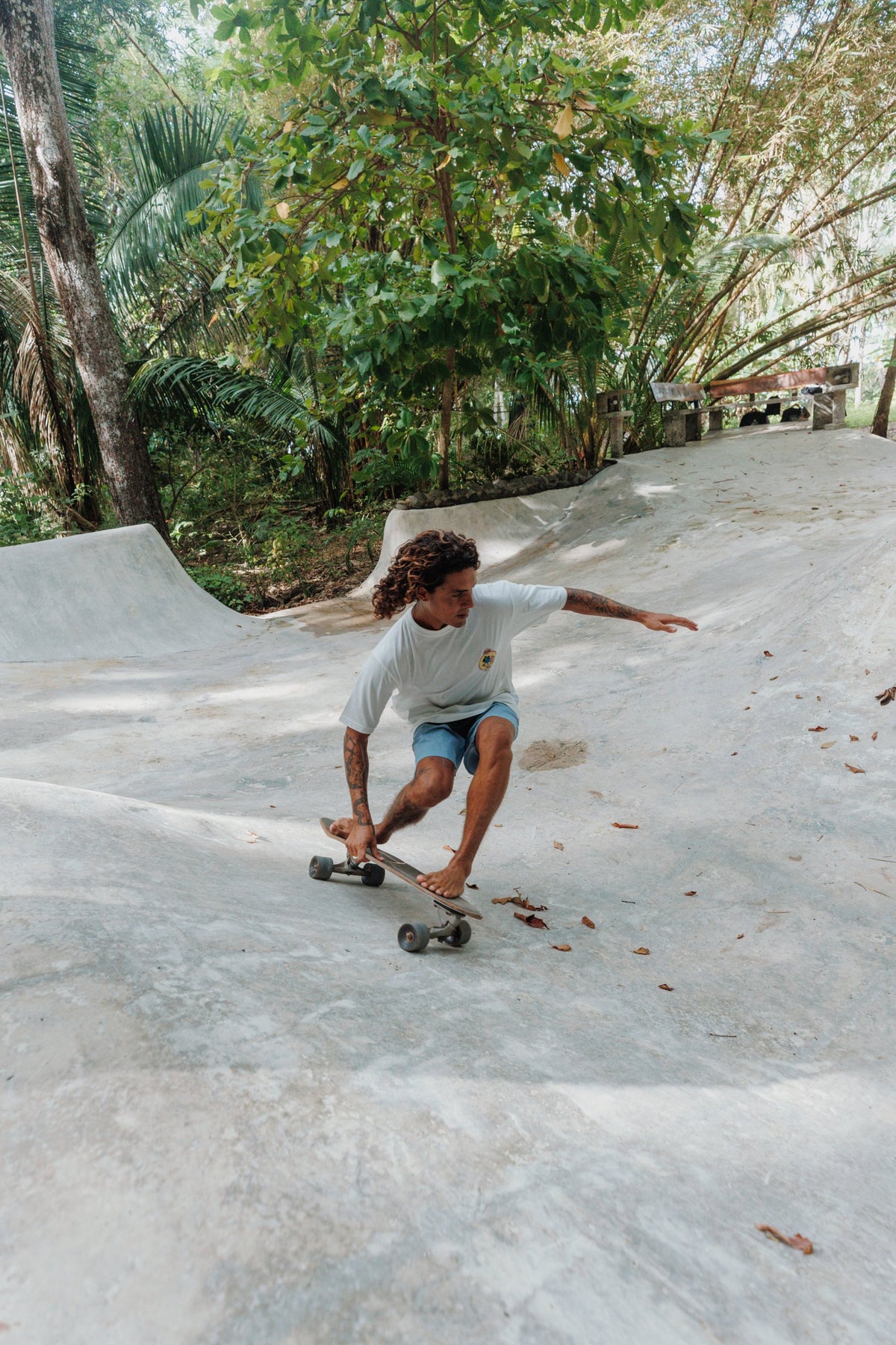 Remera Manga Corta Surf The Concrete Blanco