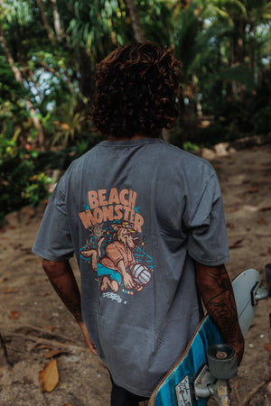 Beach Monster Tee – Gray