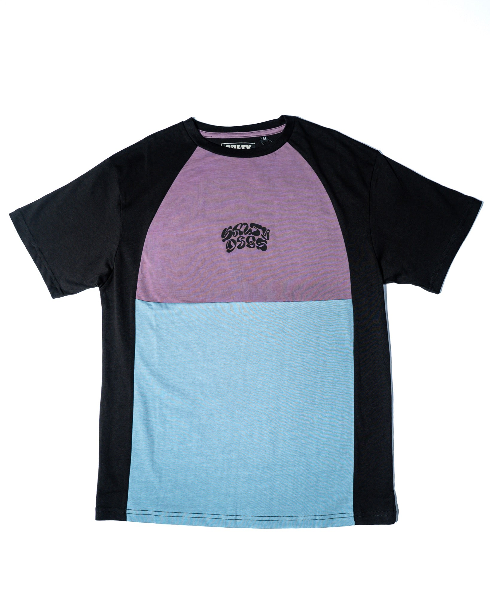 Remera Manga Corta 3 Paneles Lila