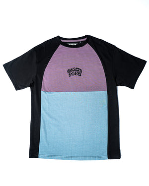 Remera Manga Corta 3 Paneles Lila