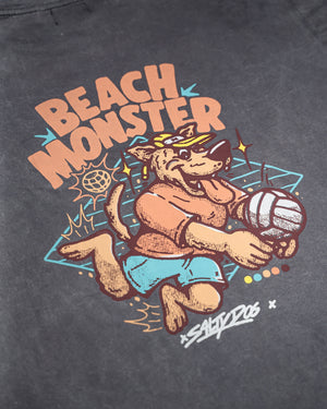 Remera Manga Corta Beach Monster Gris