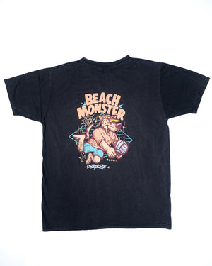 Remera Manga Corta Beach Monster Negro