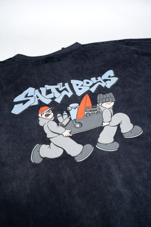 Remera Manga Corta Salty Boys Negro
