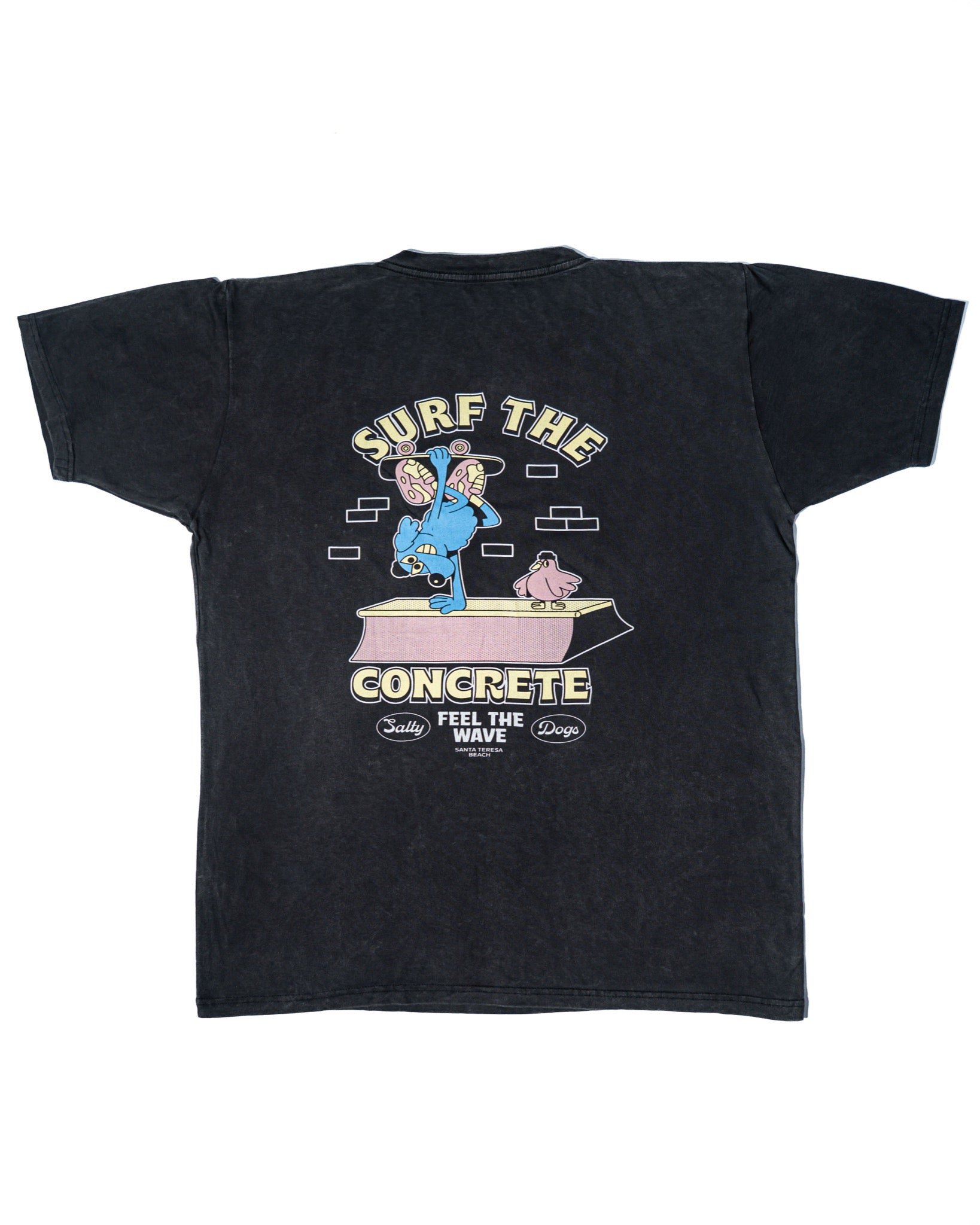 Remera Manga Corta Surf The Concrete Negro
