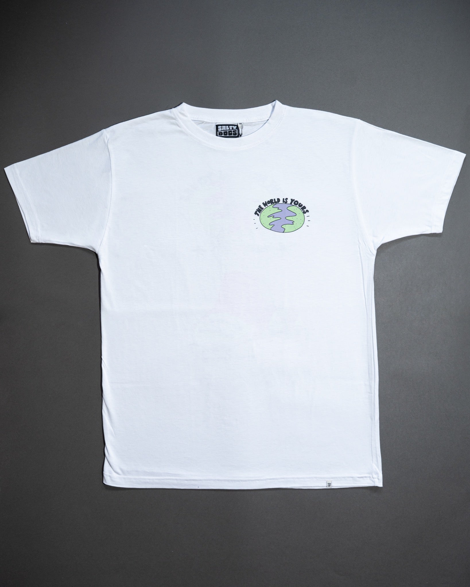 Remera Manga Corta The World Is Yours Blanco