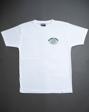Remera Manga Corta The World Is Yours Blanco