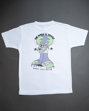 Remera Manga Corta The World Is Yours Blanco