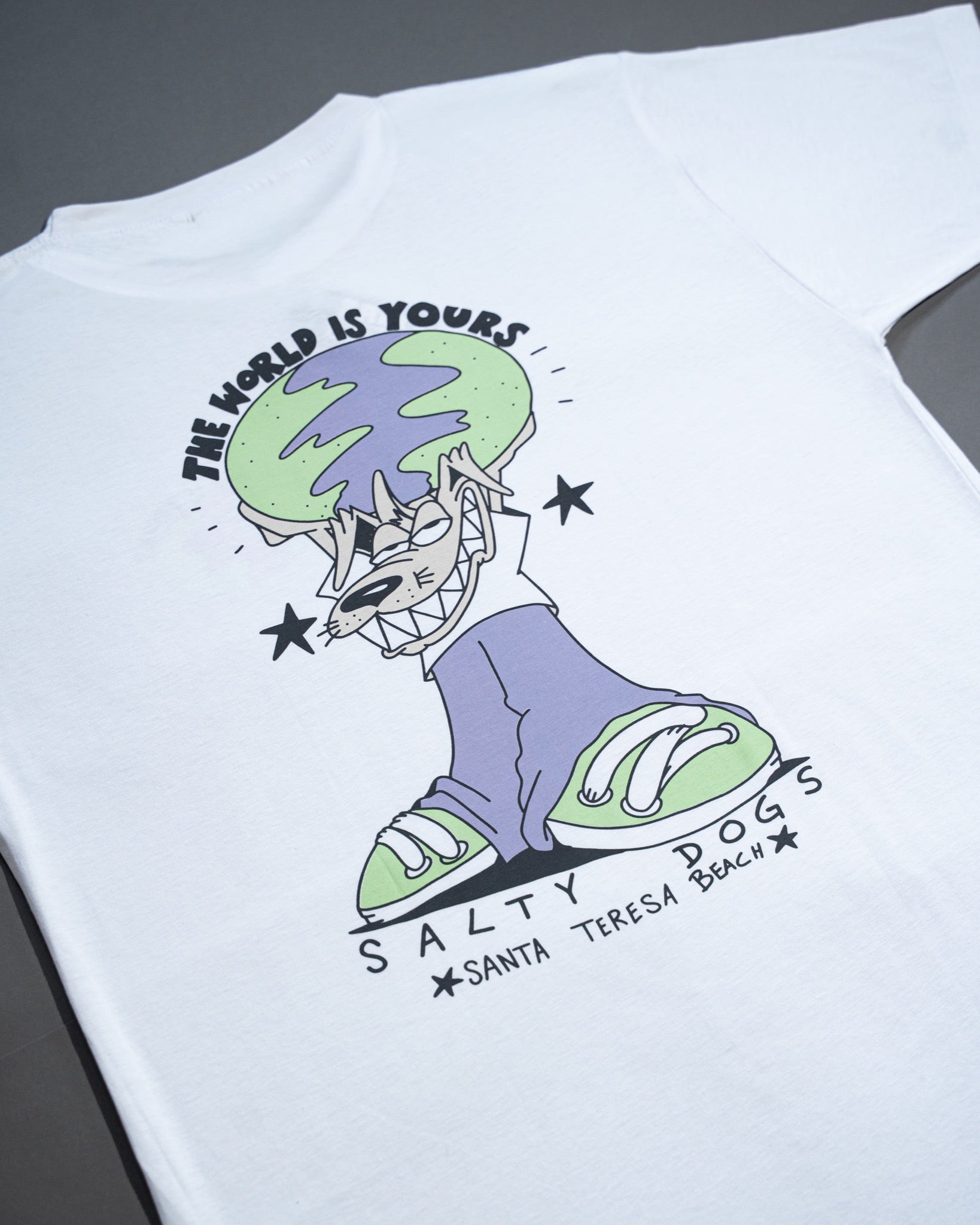 Remera Manga Corta The World Is Yours Blanco