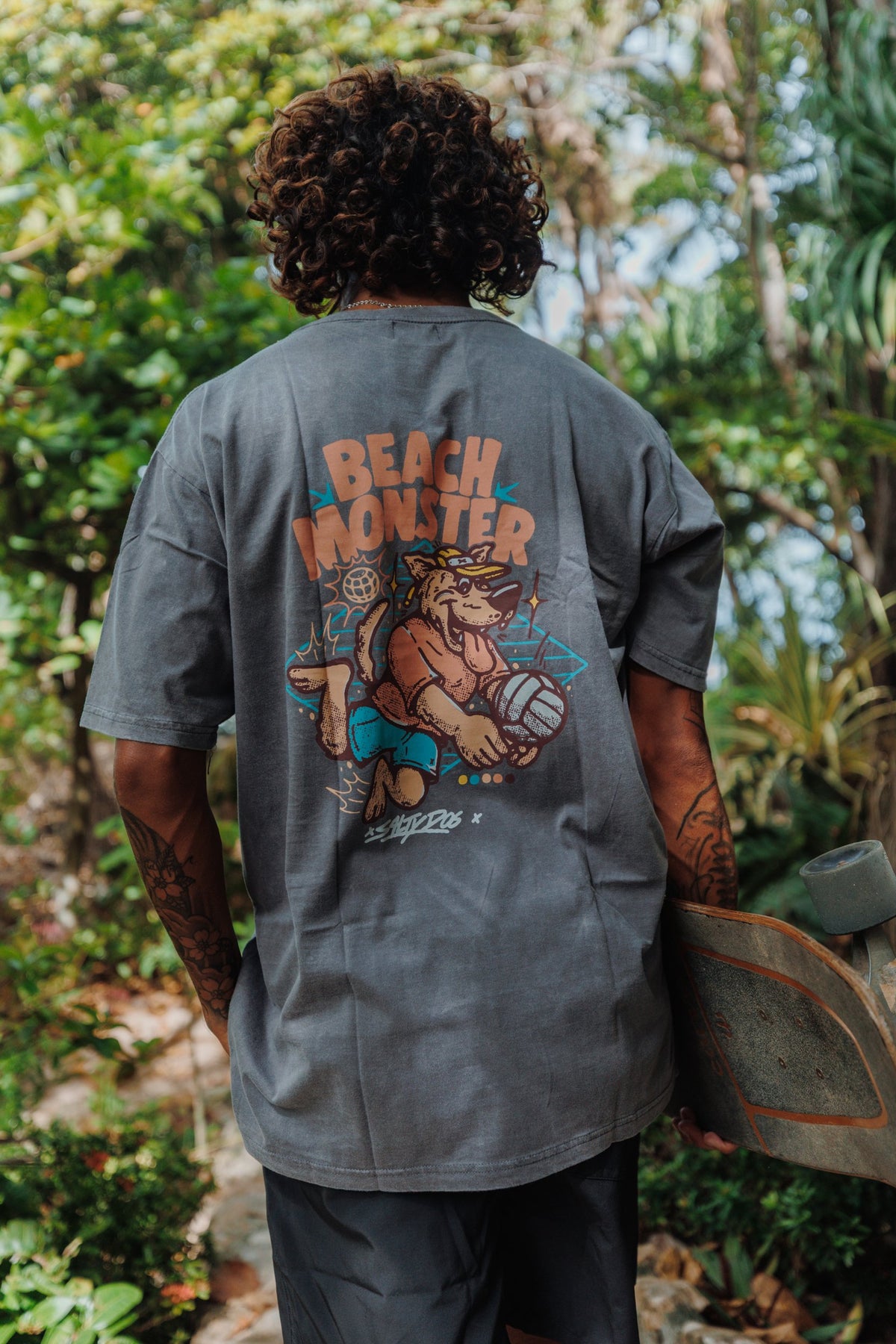 Beach Monster Tee – Gray